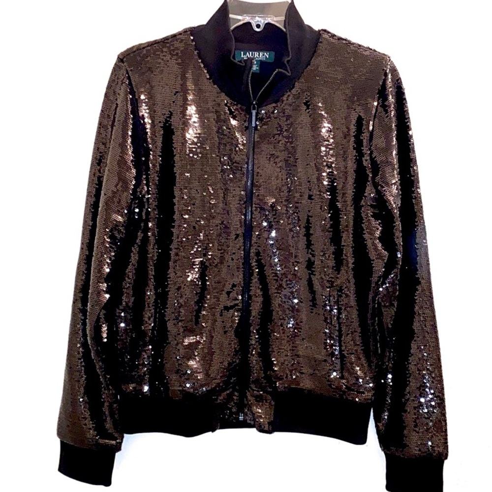 Black sequin Ralph Lauren jacket SPORTY RICH YSL